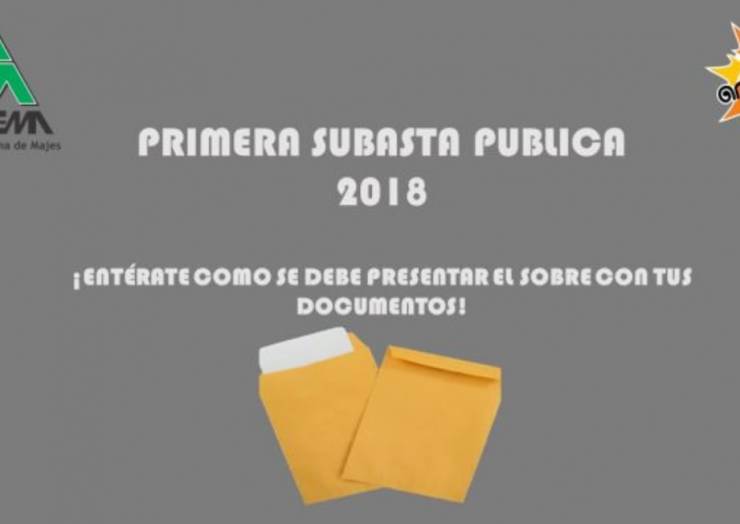 PRESENTACIÓN DE SOBRES “SUBASTA PUBLICA 2018”